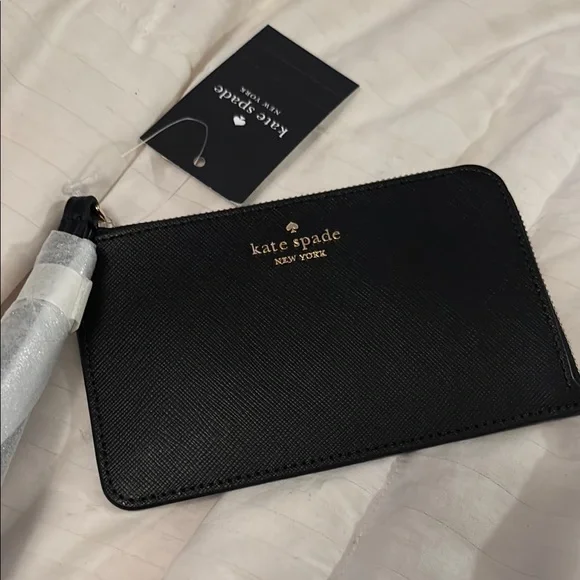 Kate Spade Black Wristlet-NWT - Picture 1 of 11